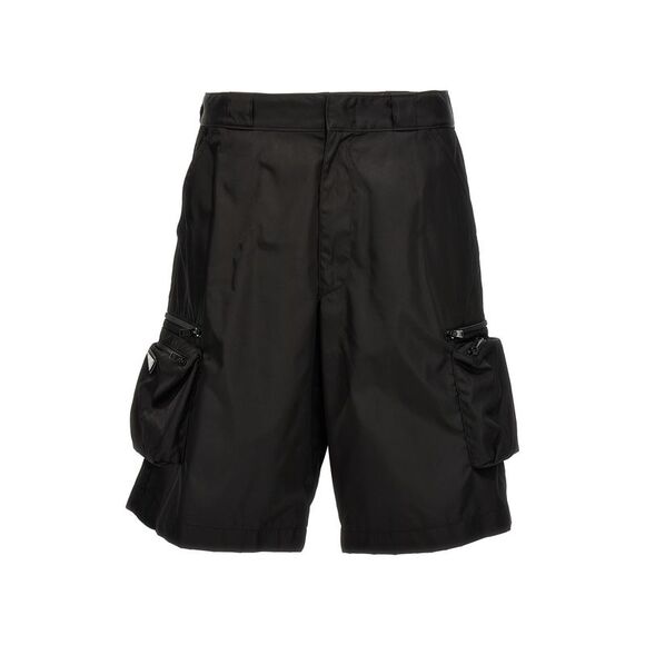 Prada Women Beige Cotton Bermuda Shorts main image 1